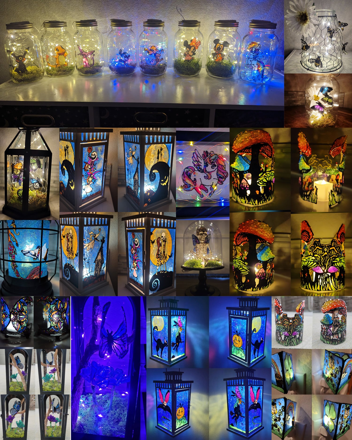 Lanterns, Nightlights, Tea Light Holders, and other Lighting